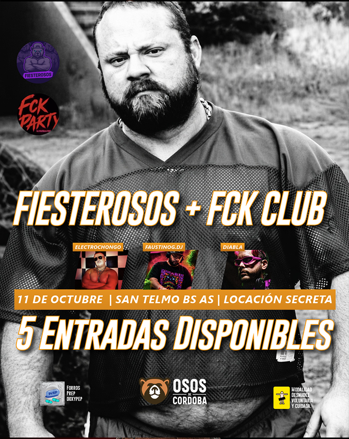 Entradas y descuentos Fiesterosos+ Fck Club 11 de octubre 2026